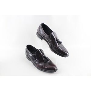 O'Sullivan Executive Imperials Burgundy Leather Tassel Wingtip Slipon Loafer 12C